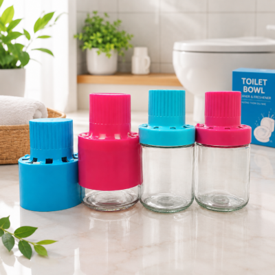 Cốc thả bồn cầu thủy tinh nắm trùm, nắp ngắn